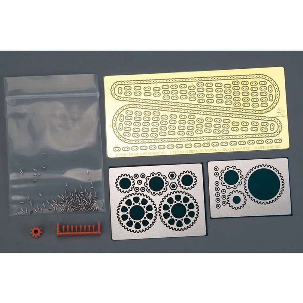 Hobby Design HD02-0437 Suzuki GSX-RR'20 Chain Set For Tamiya 14139 1/12