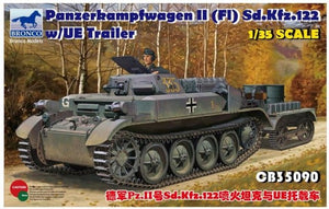 Bronco CB35090 Panzerkampfwagen II (Fl) Sd.Kfz. 122 w/UE Trailer
