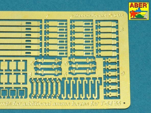 Supports Aber 35A129 pour boîtes de munitions supplémentaires utilisées sur les tanka soviétiques comme : T-54 ; T-55 ou T-62 (1/35) – image 4