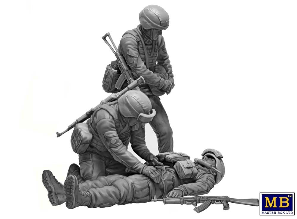 Master Box 35231 Russian-Ukrainian War series, Kit № 8. On the battlefield. Ukrainian military medics 1/35 – immagine 4