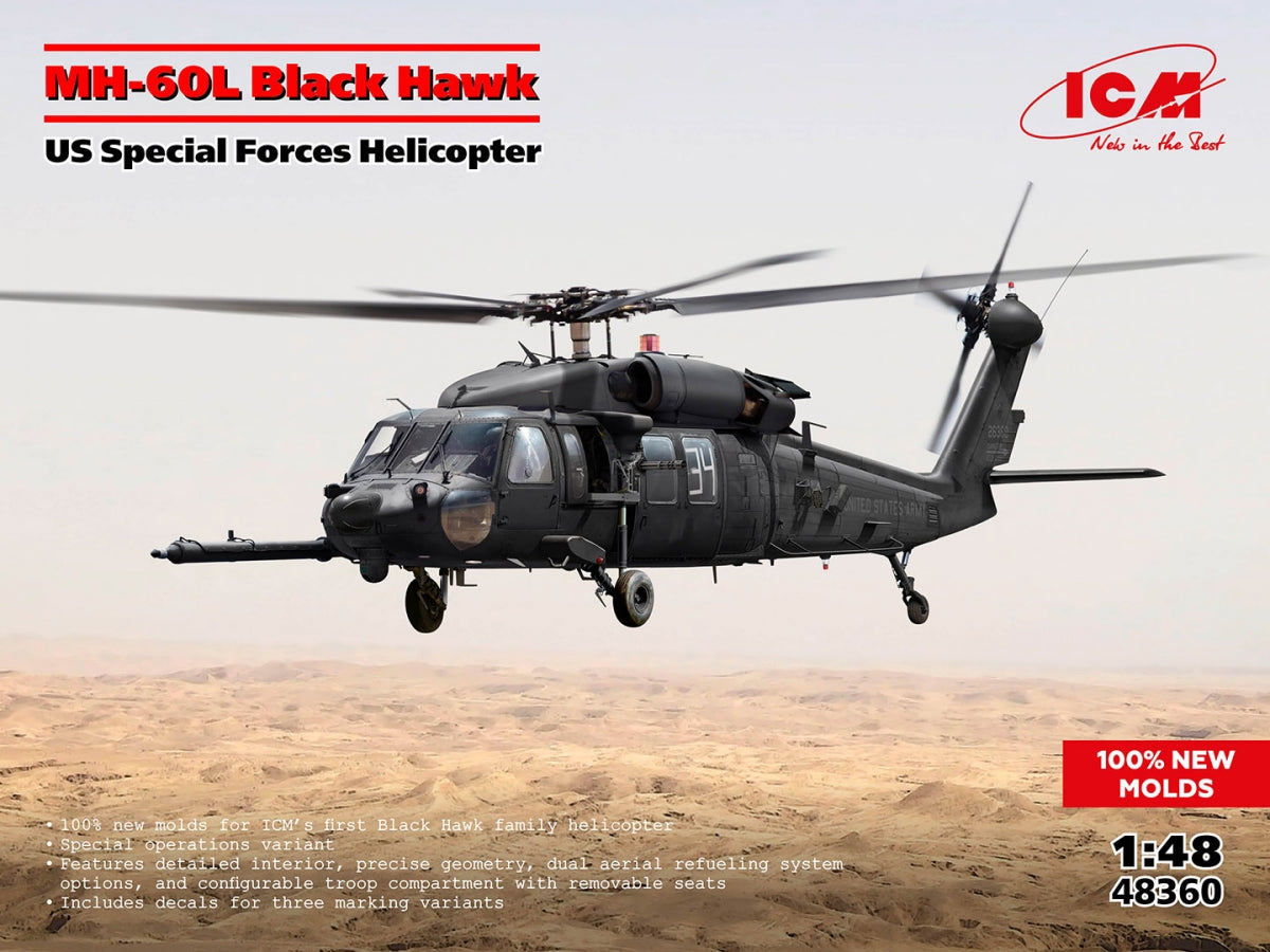 ICM 48360 MH-60L Black Hawk US Special Forces Helicopter 1/48 – Bild 2
