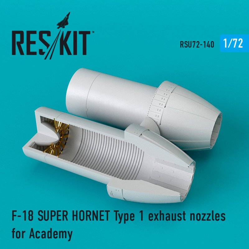 RESKIT RSU72-0140 F-18 Super Hornet Type 1 exhaust nozzles for Academy 1/72
