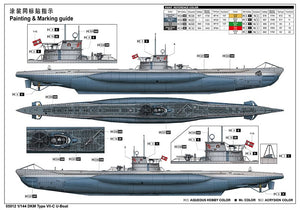 Trumpeter 05912 DKM Type VII-C U-Boat 1/144 – image 6
