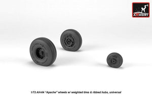 Armory Models AW72336 AH-64 Apache wheels w/ weighted tires, ribbed hubs 1/72 – Bild 4