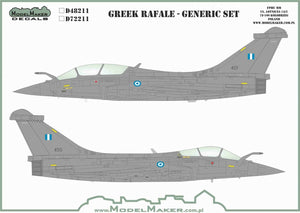 Décalcomanies ModelMaker D48211 Rafale grec - set générique 1/48