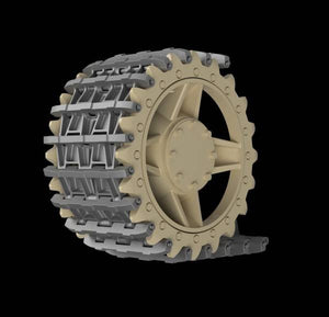Panzer Art TR35-017 Entwicklungfahrzeug E-10 tracks + correct drive wheels 1/35 – immagine 2