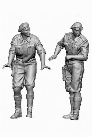 Glowel Miniatures 35918 Équipage de char britannique Afrique du Nord (2 figurines conçues pour le M3 Grant, imprimées en 3D) 1/35 – image 2