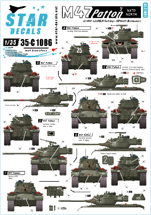 Star Decals 35-C1086 M47 Patton 2 1/35