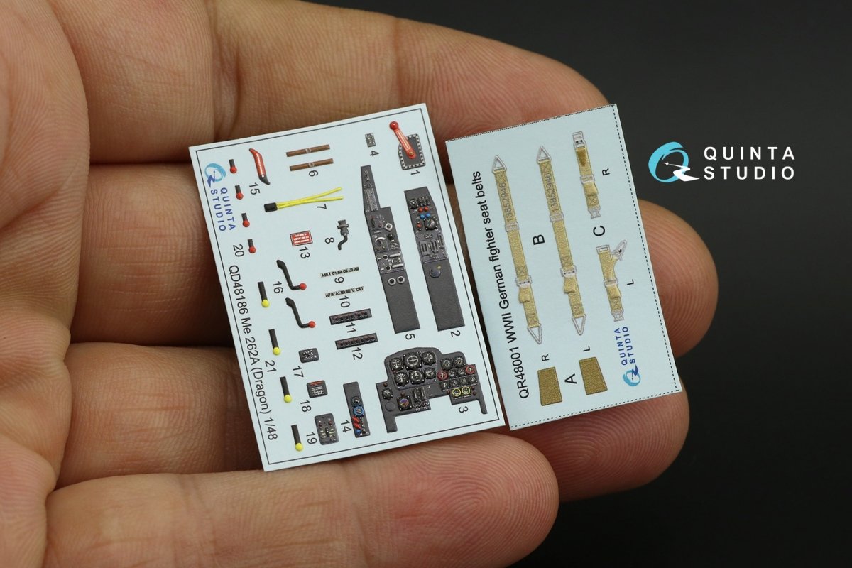 Quinta Studio QD48186 Me 262A 3D-Printed &amp;amp; coloured Interior on decal paper (for Dragon ) 1/48 – Bild 10