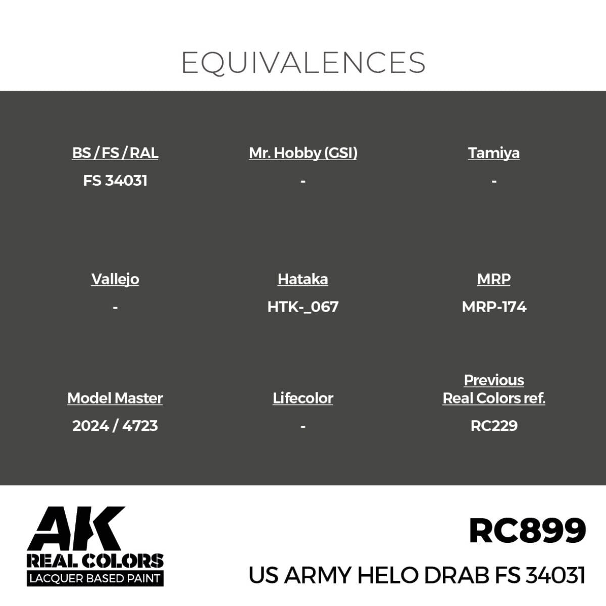 AK Interactive RC899 US Army Helo Drab FS 34031 17 ml – immagine 3