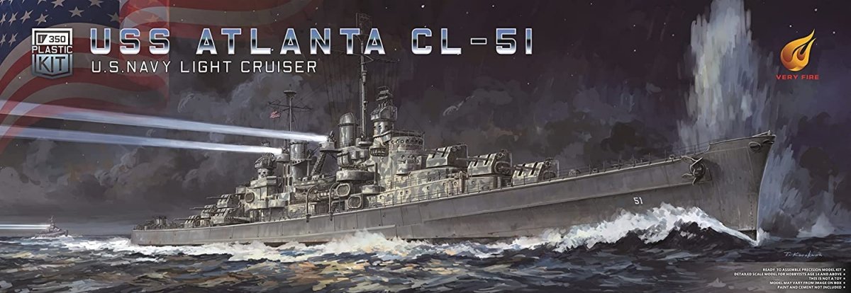Very Fire VF350922DX USS Atlanta CL-51 Light Cruiser (Deluxe Version) 1/350