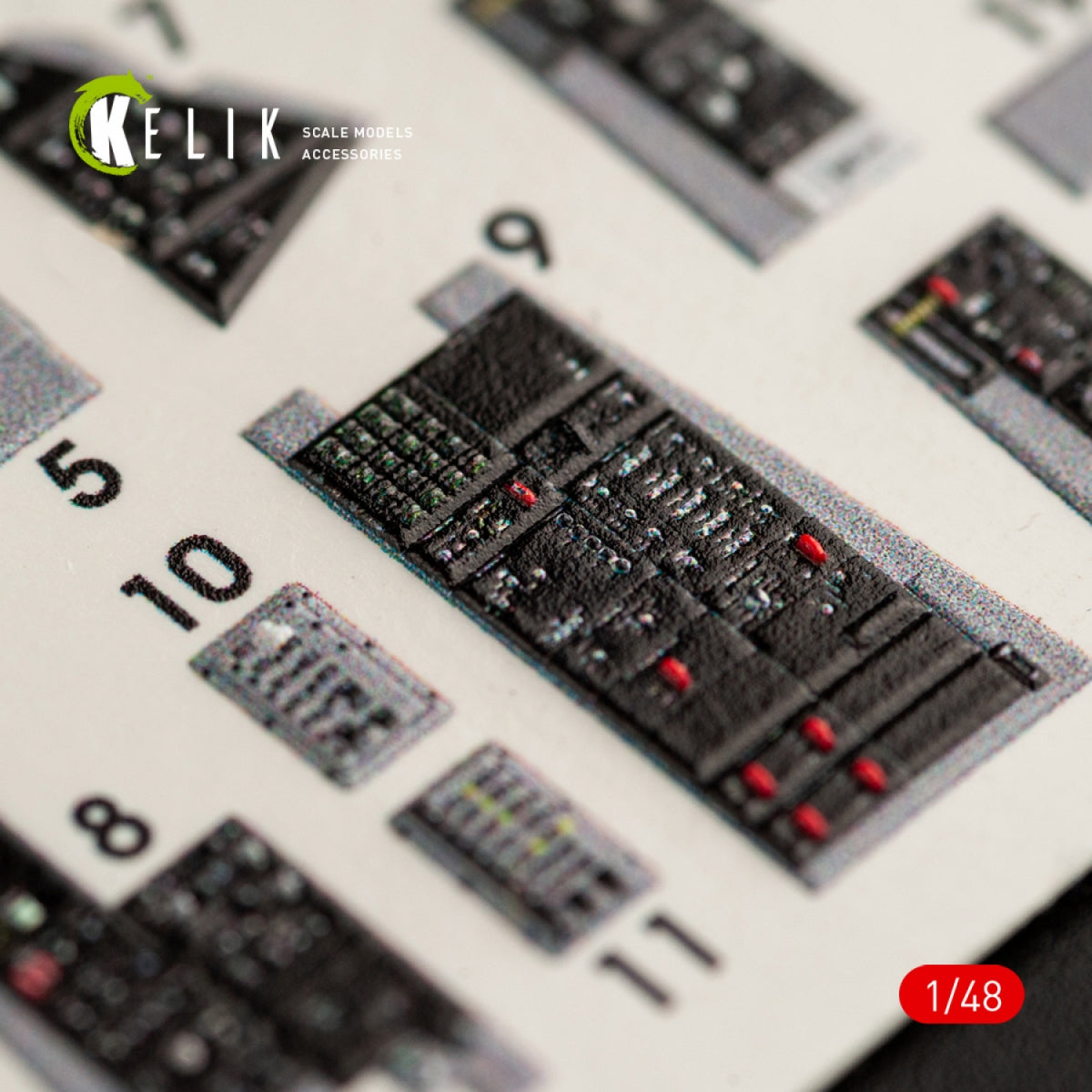 KELIK K48063 F-14D TOMCAT INTERIOR 3D DECALS FOR TAMIYA KIT 1/48 – zdjęcie 6