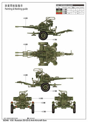 Trumpeter 02348 Russian ZU-23-2 Anti-Aircraft Gun 1/35 – Bild 3
