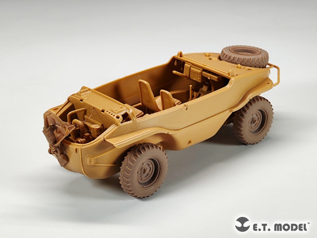 E.T. Model P35-136 WWII German Schwimmwagen Type166 Sagged wheels Wide For TAMIYA Kit 1/35 – imagen 8