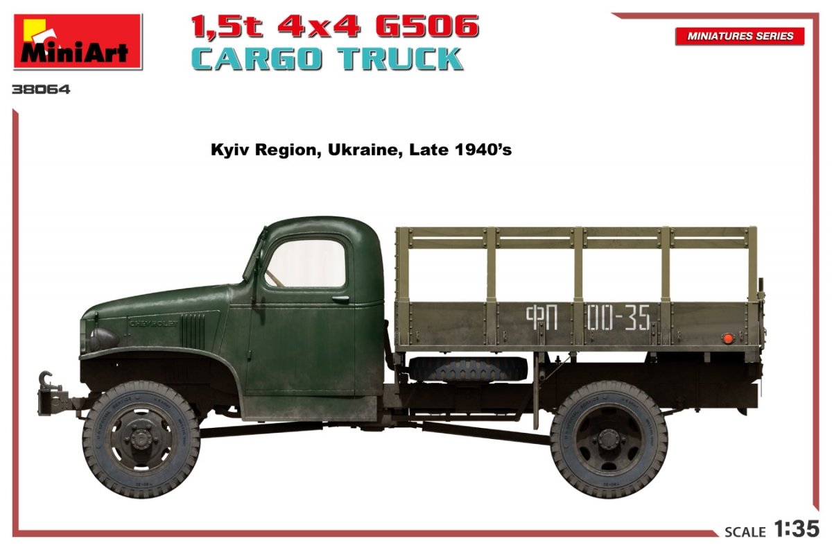 MiniArt 38064 1,5t 4×4 G506 CARGO TRUCK 1/35 – zdjęcie 4