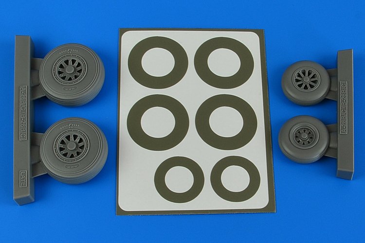 Aires 4843 A-26B/C (B-26B/C) Invader wheels &amp;amp; paint masks lat 1/48 ICM