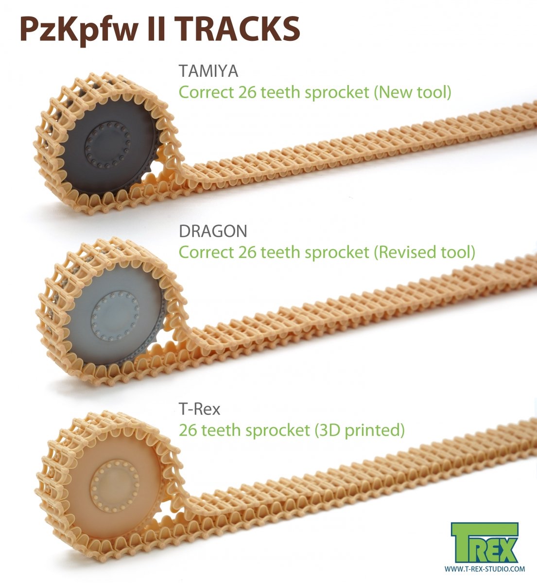 T-Rex Studio TR85004 PzKpfw II Tracks Common Model 1/35 – image 4