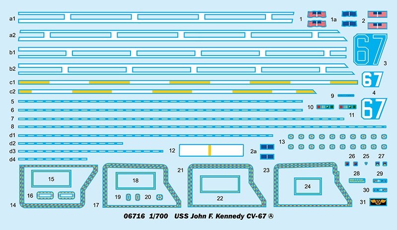 Trumpeter 06716 USS John F. Kennedy CV-67 1/700 – Bild 6