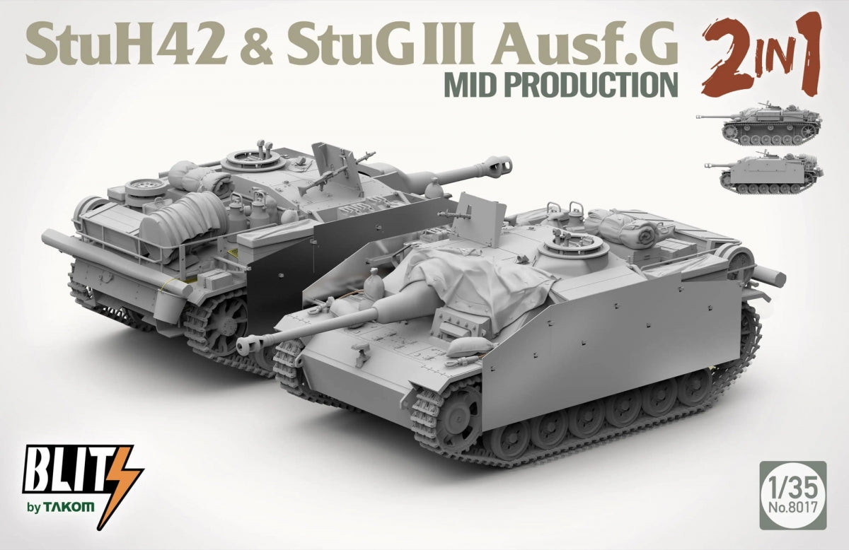 Takom 8017 StuH 42 StuG III Ausf. G Mid Production 2 en 1 1/35 – image 2