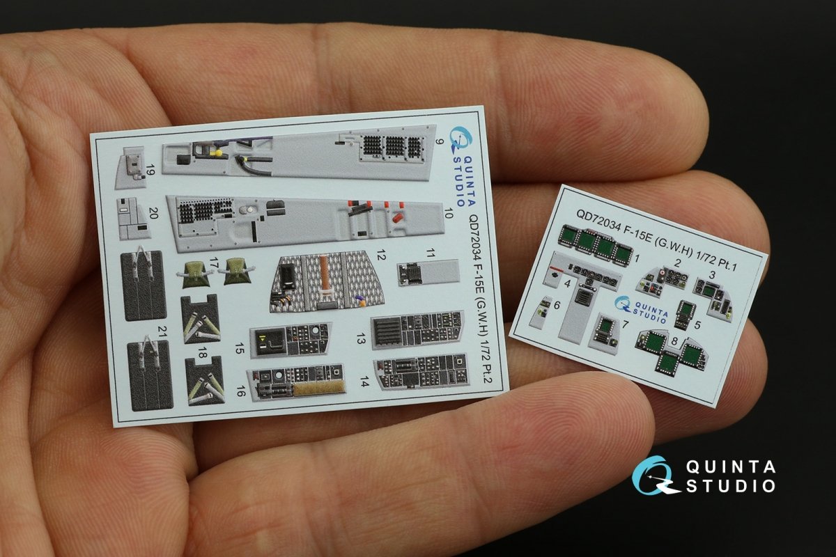 Quinta Studio QD72034 F-15E 3D-Printed &amp;amp; coloured Interior on decal paper (GWH) 1/72 – Bild 13