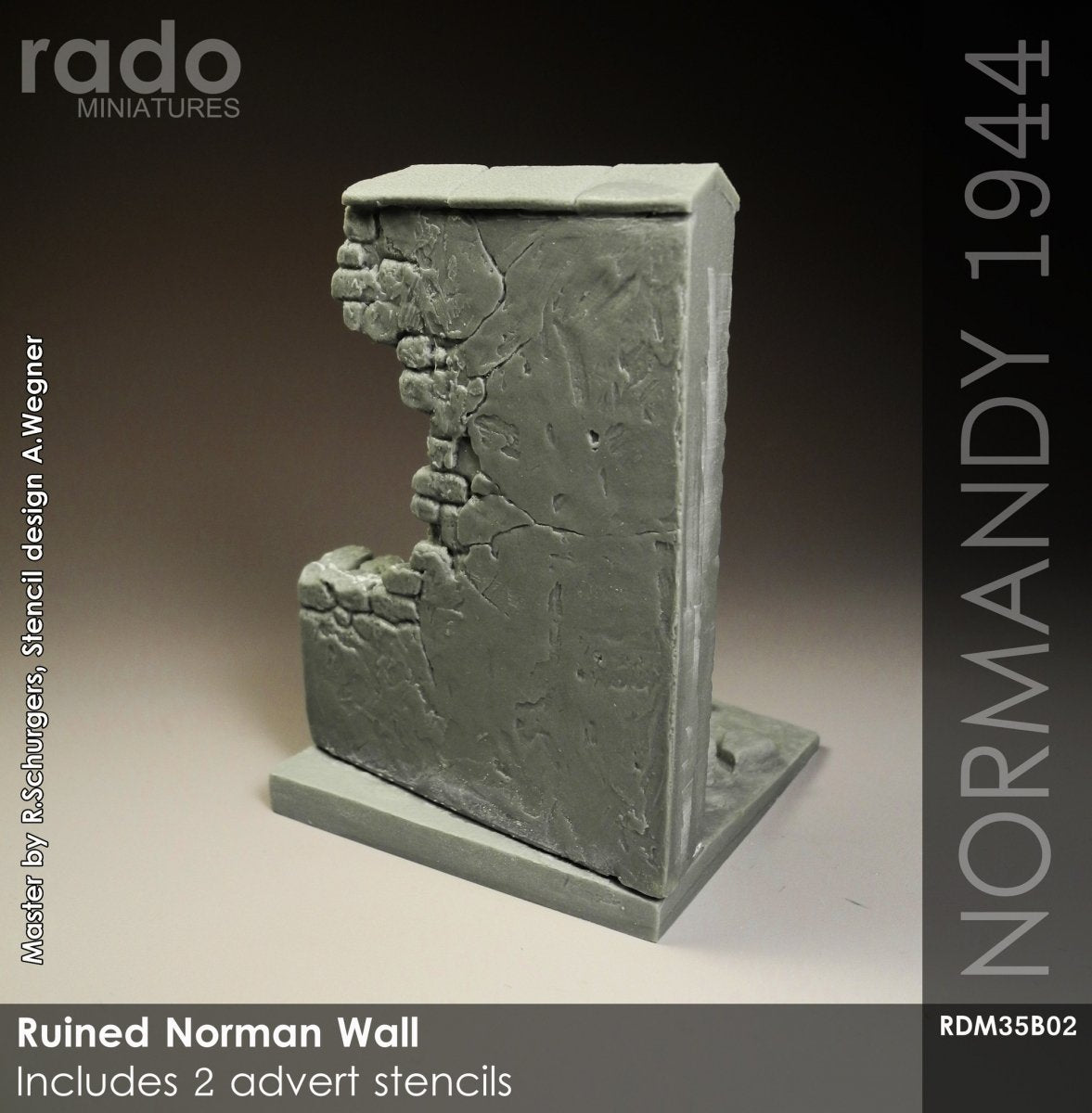 RADO Miniatures RDM35B02 Ruined Norman Wall 1/35 – Bild 3