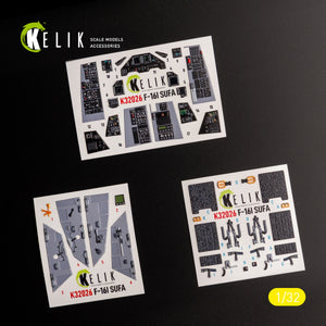 KELIK K32026 F-16I &amp;quot;Sufa&amp;quot; - interior 3D decals for Academy kit 1/32