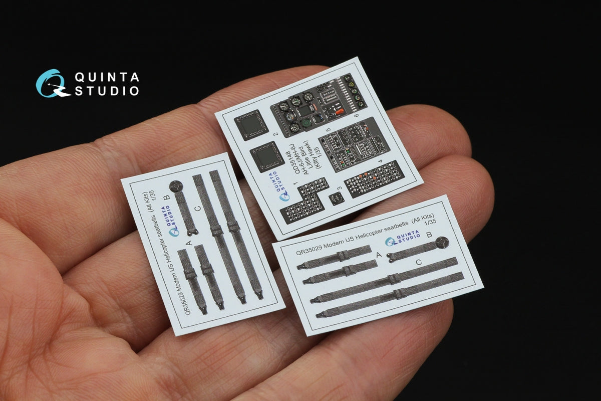Quinta Studio QD35148 AH-6J/MH-6J 3D-Printed &amp;amp; colored Interior on decal paper (Kitty Hawk) 1/35 – image 10