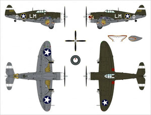 Dora Wings 48054 Republic P-47C Thunderbolt with Ferry Tank 1/48 – zdjęcie 9