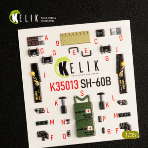 KELIK K35012 SH-60F OCEAN HAWK INTERIOR 3D DECALS FOR KITTY HAWK KIT 1/35 – imagen 2