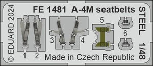 Eduard FE1481 A-4M seatbelts STEEL MAGIC FACTORY 1/48