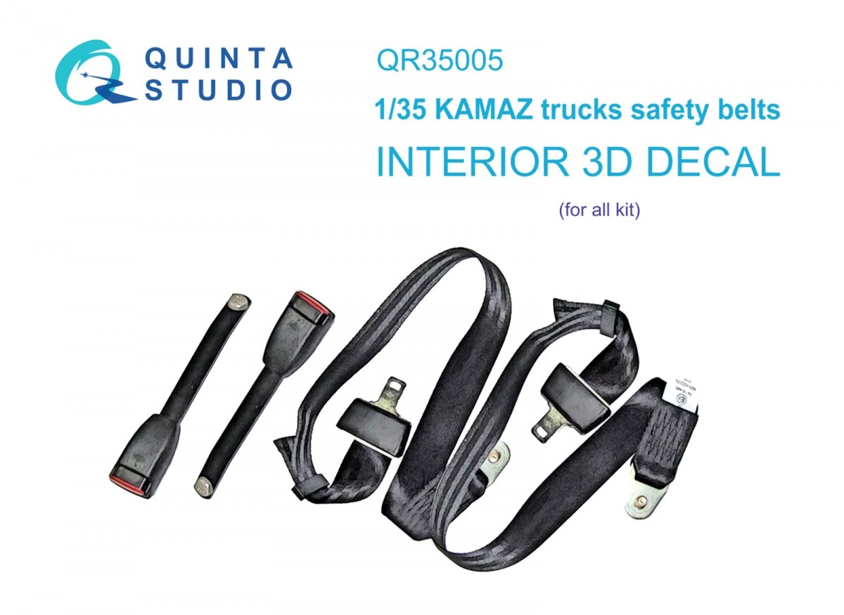 Quinta Studio QR35005 Kamaz trucks safety belts 3D-Printed &amp;amp; coloured on decal paper (all kits) 1/35