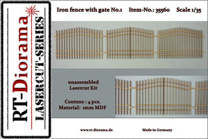 RT-Diorama 35560 Iron fence with gate No.1 1/35