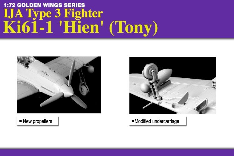 Dragon 5028 IJA Type 3 Fighter Ki61-1 &amp;#39;Hien&amp;#39; (Tony) 1/72 – imagen 2