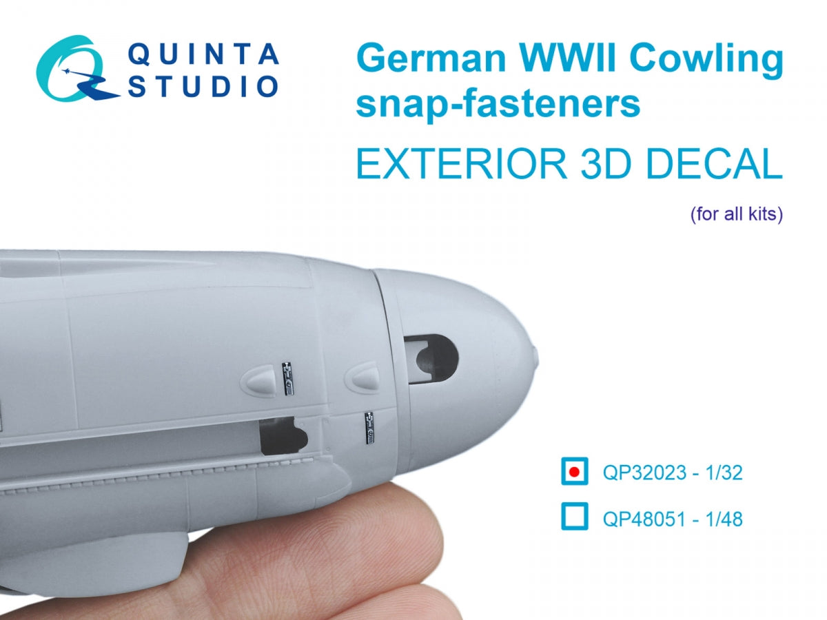 Quinta Studio QP32023 Fixations de capot moteur allemandes de la Seconde Guerre mondiale (Tous les kits) 1/32