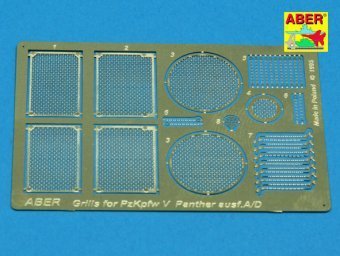 Aber 35G01 Grilles pour char allemand Grilles pour PzKpfw V Ausf.A/D Panther (Sd.Kfz.181) (1/35)