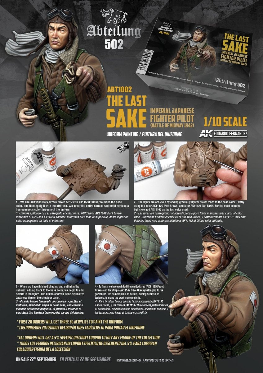 502 Abteilung ABT1002 THE LAST SAKE – IMPERIAL JAPANESE FIGHTER PILOT 1/10 – immagine 6