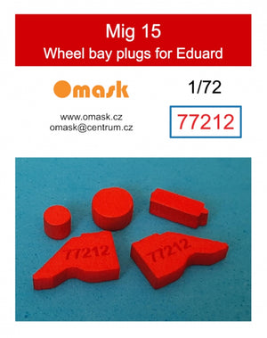 Omask 77212 Mig 15 wheel bay plugs (for Eduard) 1/72