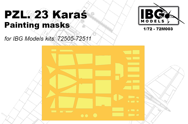 IBG 72M003 PZL 23 Karaś - MASQUES DE PEINTURE 1/72