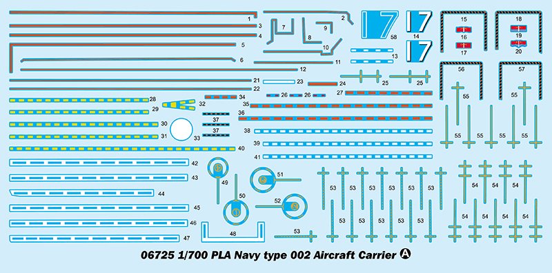 Trumpeter 06725 PLA Navy type 002 Aircraft Carrier 1/700 – image 7