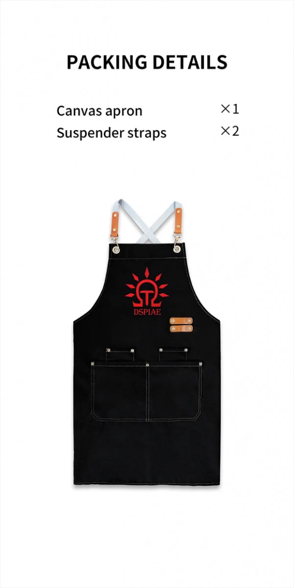 DSPIAE CAN-01 Canvas Working Apron / Płócienny fartuch roboczy – zdjęcie 2