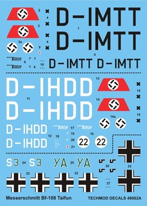 Techmod 48063 - Messerschmitt Bf 108 Taifun 1/48