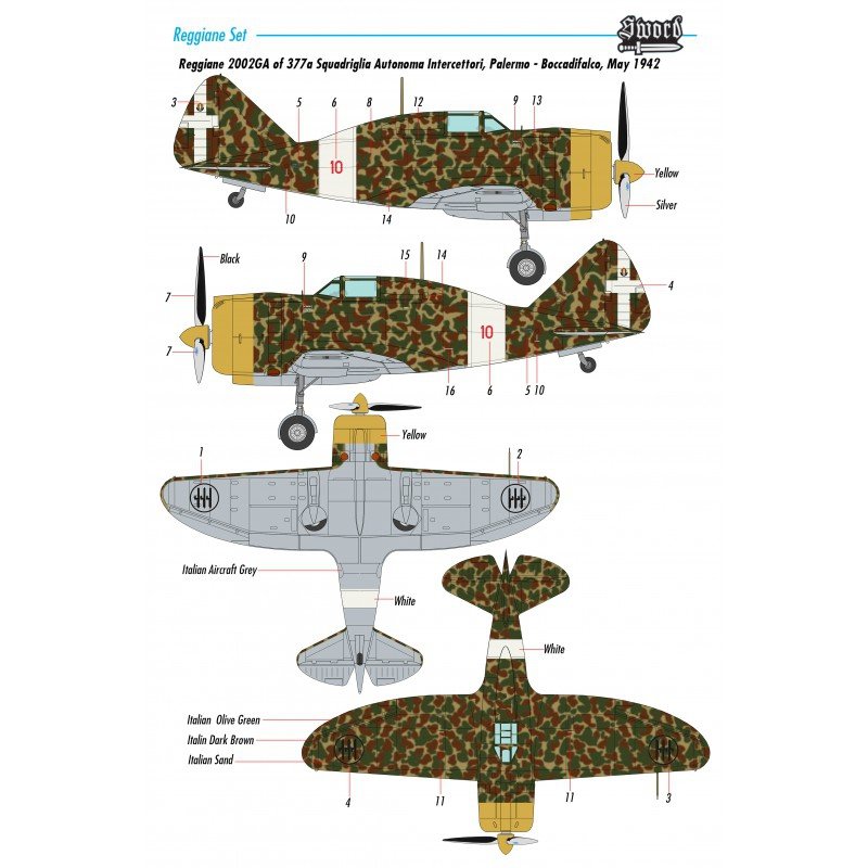 Sword 72110 Reggiane Fighter 6pcs 1/72 – image 2