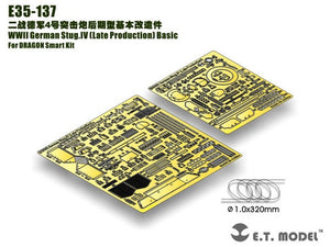 ET Model E35-137 WWII German Stug.IV (Late Production) Basic (For DRAGON Smart Kit) (1/35)