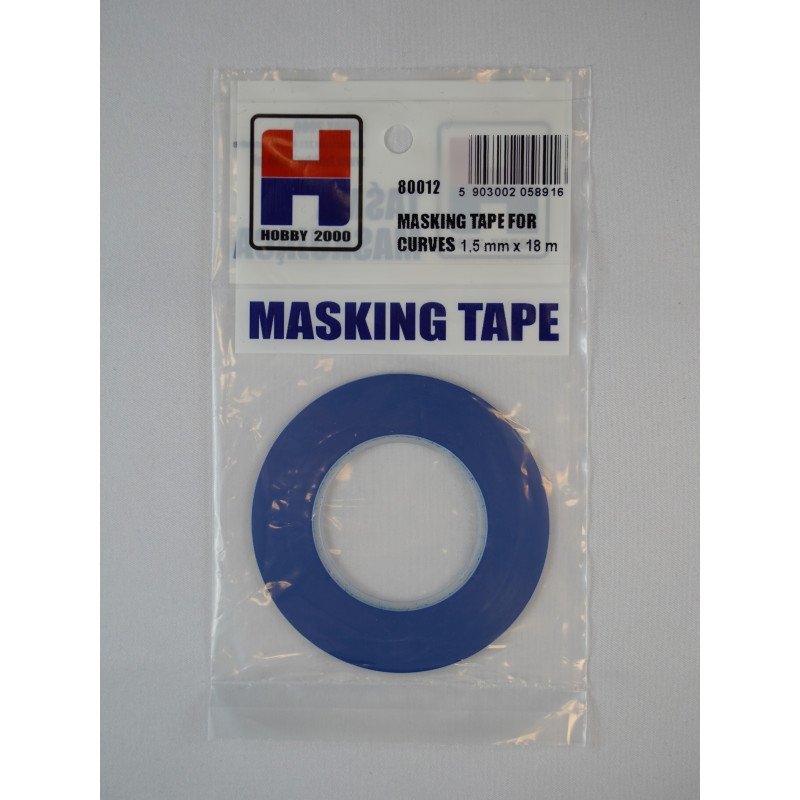 Ruban de masquage pour courbes Hobby 2000 80012, 1,5 mm x 18 m