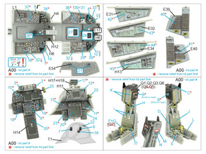 Quinta Studio QD48405 F-14D 3D-Printed &amp;amp; coloured Interior on decal paper (Hobby Boss) 1/48 – immagine 2