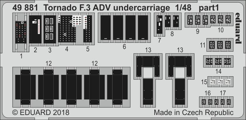 Train d'atterrissage Eduard 49881 Tornado F.3 ADV REVELL 1/48