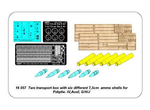 Aber 16057 Deux caisses de transport contenant six munitions différentes de 7,5 cm pour PzKpfw. IV, Ausf, HJ (1/16) – image 7