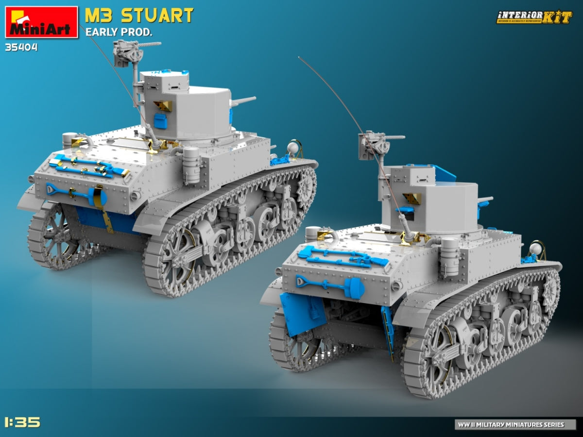 MiniArt 35404 M3 STUART EARLY PROD. INTERIOR KIT 1/35 – zdjęcie 6