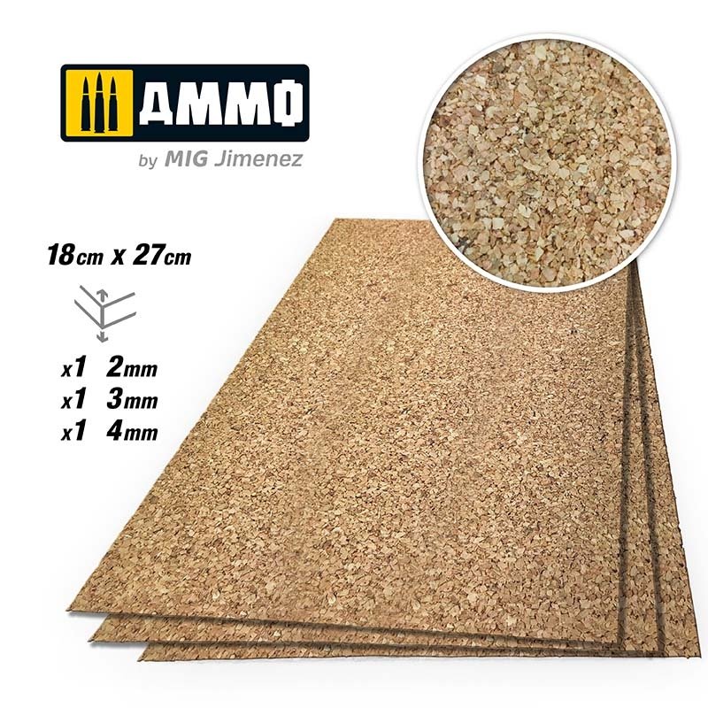 Munitions Mig Jimenez 8842 Create Cork Grain moyen 2/3/4 mm