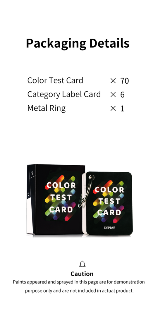 DSPIAE CC-01 Color Test Card Keychain Model Tool – zdjęcie 3